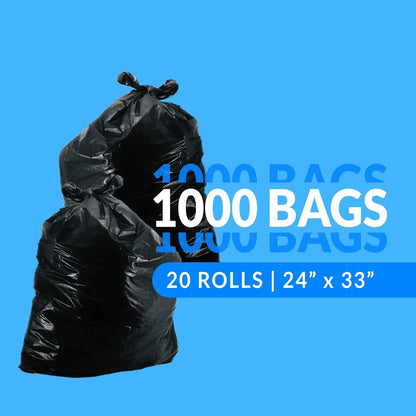 Reli. SuperValue 13 Gallon Trash Bags  1000 Count Bulk  Tall Kitchen  Can Liners  Black Multi-Use Garbage Bags