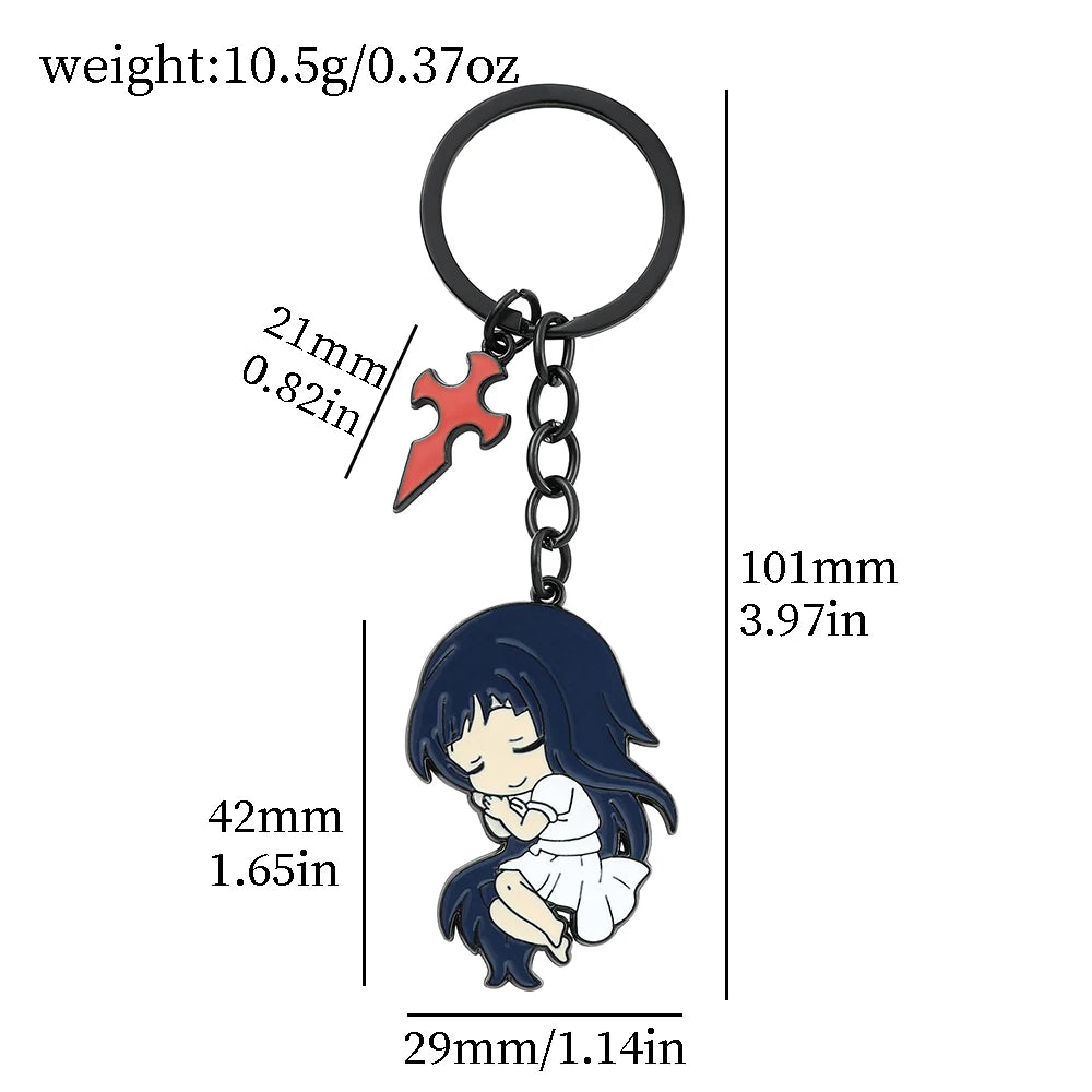 Anime Sword Art Online Metal Keychain Asuna Krito Kirigaya Kazuto Key Chain Jewelry Backpack Key Rings for Fans Gift Accessories