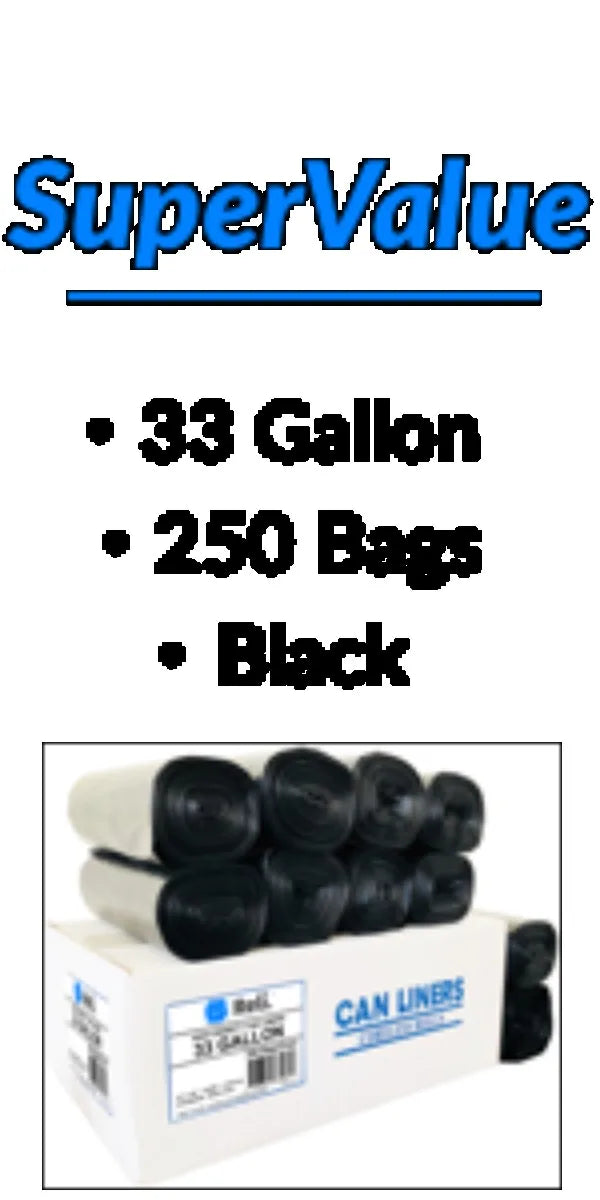 Reli. SuperValue 13 Gallon Trash Bags  1000 Count Bulk  Tall Kitchen  Can Liners  Black Multi-Use Garbage Bags