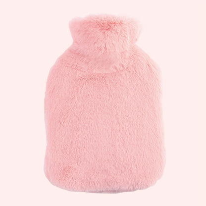 2L Hot Water Bag Protective Case Winter Removable Plush Cover Cold-proof Warm Faux Fur Fleece Cover Heat Preservation Covers