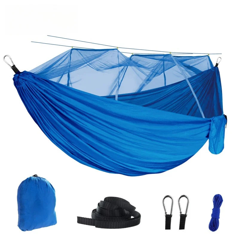 Portable Mosquito Net Automatic Quick Opening Anti-mosquito Hammock Camping Swing Hammock For Outdoor Travel Sleep Equipment