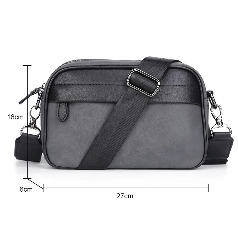 Business Shoulder Bag for Men PU Leather Messenger Bag Male Casual Sling Belt Crossbody Bags Man Design Handbag Purse Men's Bag