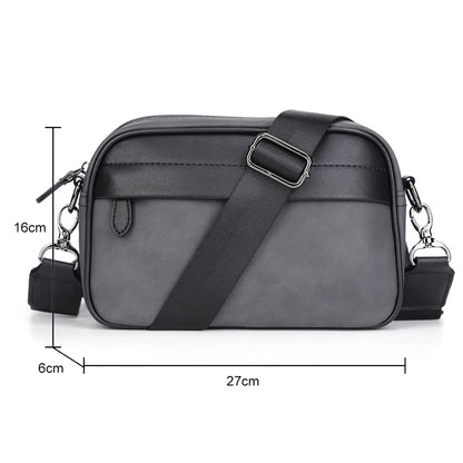 Business Shoulder Bag for Men PU Leather Messenger Bag Male Casual Sling Belt Crossbody Bags Man Design Handbag Purse Men's Bag