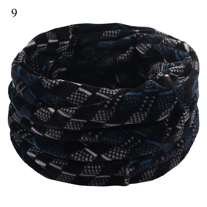 Winter Warm Soft Fleece Scarf Plush Neck Warmer For Women Men Print Floral Snood Scarves Unisex Tippet Neckerchief Shawl Wrap