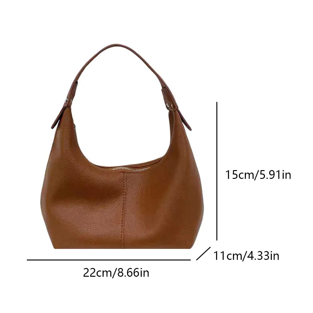 Luxury Handbags for Women 2024 Fashion Small Causal Tote Handbag Female Retro Vegan PU Leather Hobo Clutch Purses Shoulder Bag