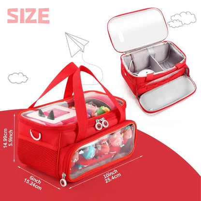 Carrying Bag For Toniebox Starter Portable Organizer Bag With Shoulder Strap And Handle Bar Collectibles Bags