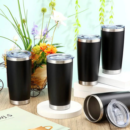 72pcs Stainless Steel Tumbler Bulk Set 20oz Insulated Double Wall Coffee Mug Wedding Party Graduation Practical Design with