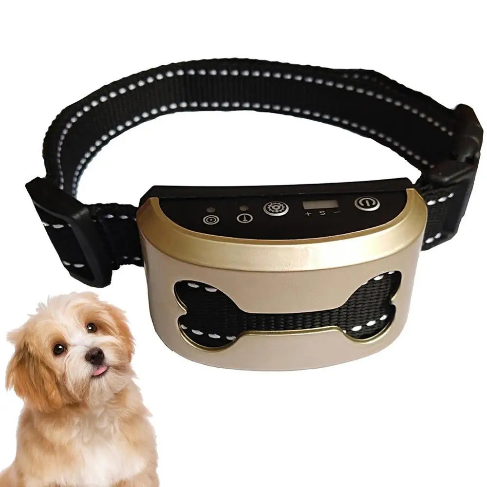 Smart Dog Anti Bark Collar Ultrasonic Waterproof Auto Anti Humane Bark Collar Stop Dog Barking Rechargeable Shock/Safe Gps track