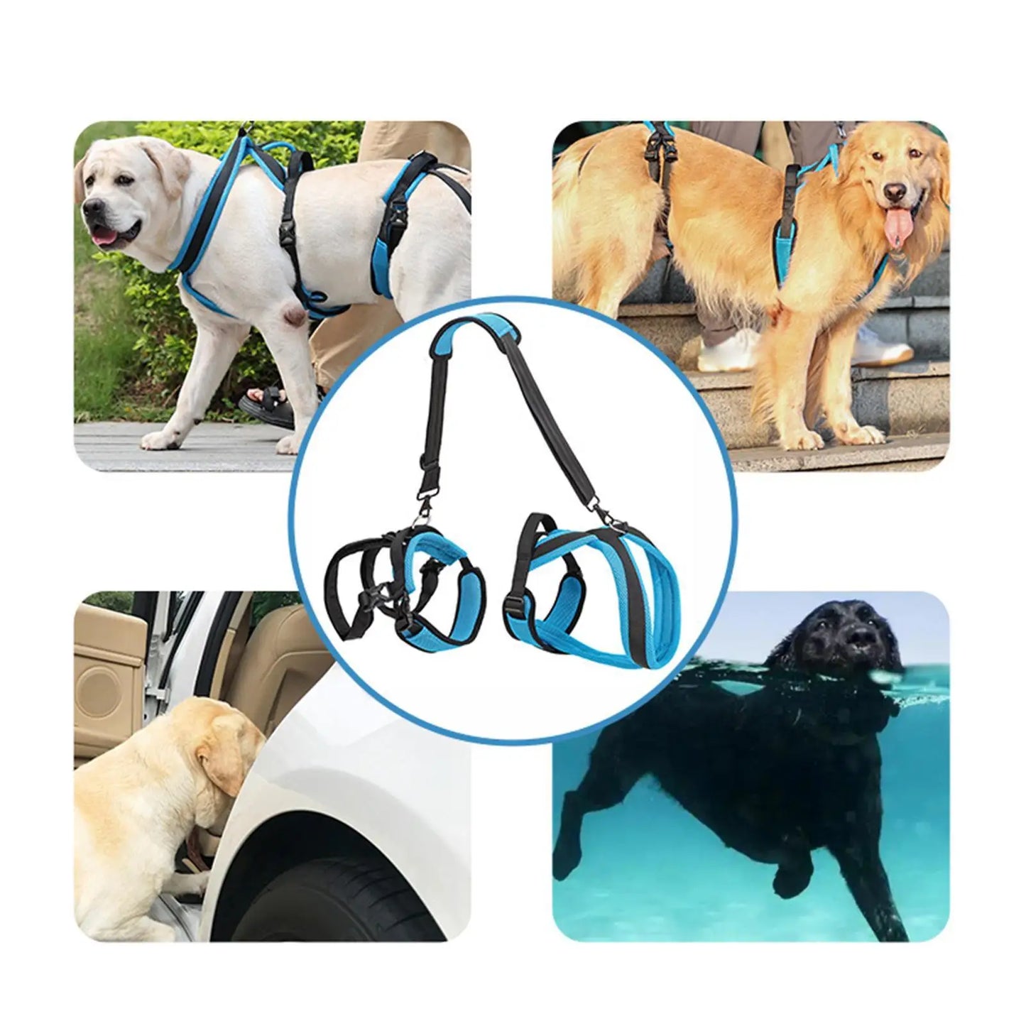 Dog Lift Harness Dog Protective Gear Auxiliary Pet Leash Elderly Dog Support Sling Lifter Disabled Dog Walking Auxiliary Belt