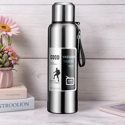 600-2000ml Thermal Water Bottle Stainless Steel Thermo Bottle Coffee Tea Insulated Vacuum Tumbler Car Cold Hot Drinking Kettle