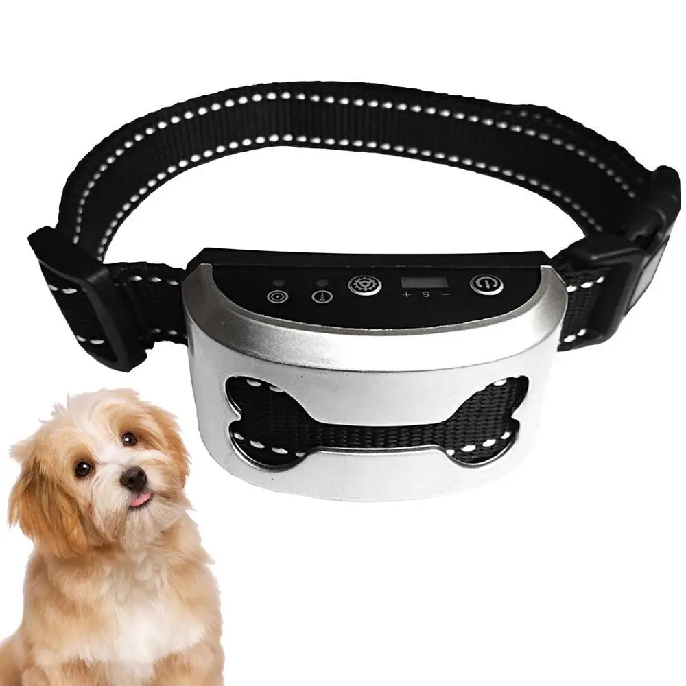 Smart Dog Anti Bark Collar Ultrasonic Waterproof Auto Anti Humane Bark Collar Stop Dog Barking Rechargeable Shock/Safe Gps track