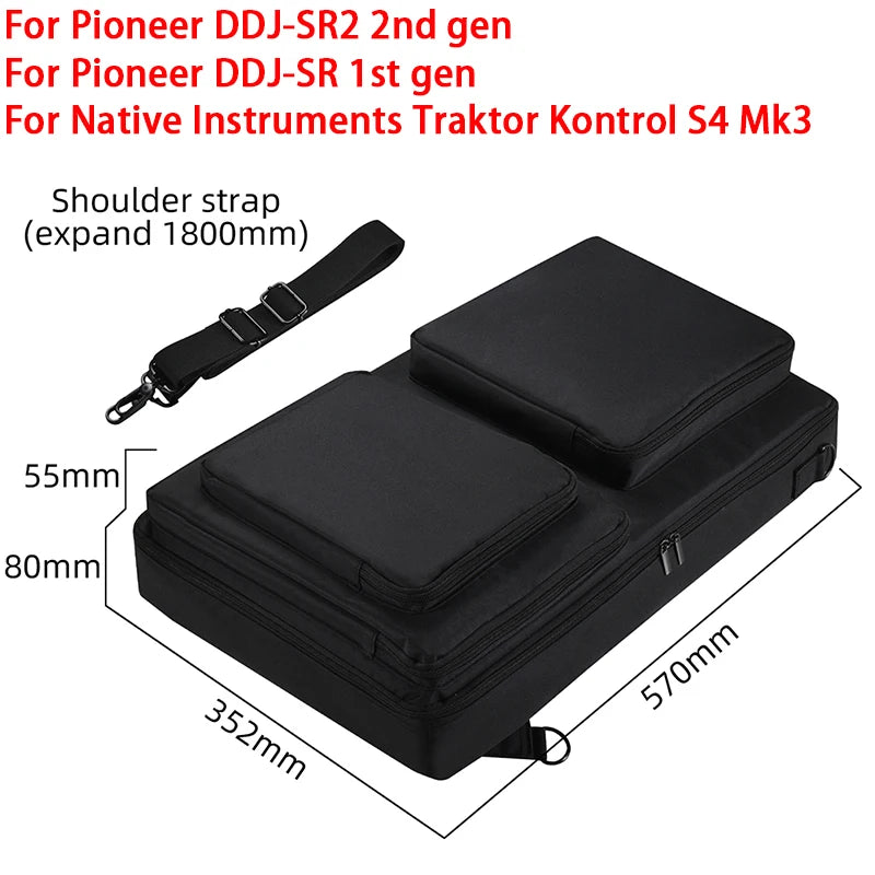 Portable DJ Controller Padded Storage Bags Dustproof Turntables Protective Case for Pioneer DDJ-400 DDJ-800 DDJ-200 DDJ-FLX4