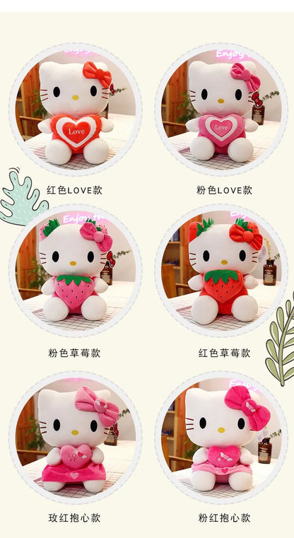 22-45cm Kawaii Hello Kitty Plush Toys Anime Kawaii Pillow Doll Stuffed Animal Children Plushies Decoration Peluche Birthday Gift