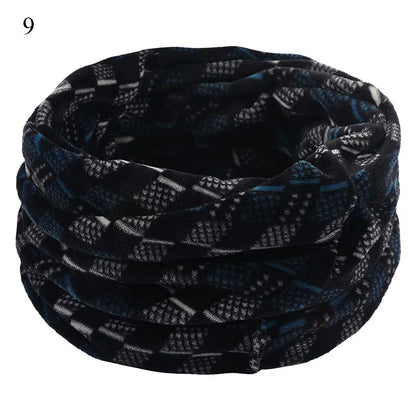 Winter Warm Soft Fleece Scarf Plush Neck Warmer For Women Men Print Floral Snood Scarves Unisex Tippet Neckerchief Shawl Wrap