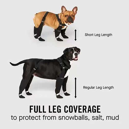 Dog Rain Waterproof Boots With Suspenders Anti Slip  Reflective Dog Boots & Protectors For Medium Large Dogs Hiking Rainy