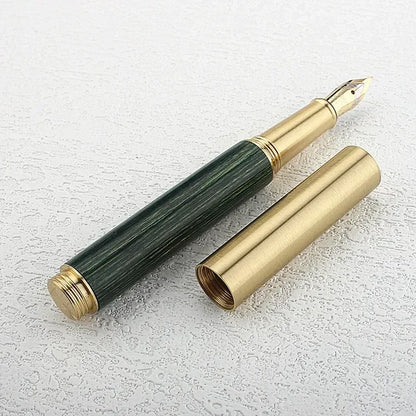 1PC Mini Wood Fountain Pen 0.5MM F Nib Stationery Office School Supplies Writing Ink Pens