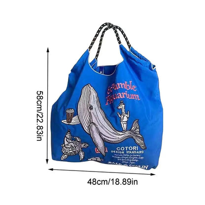 Embroidered Printed Handbags Lady Reusable Shopping Bag Women Retro Shoulder Bag Tote Bag