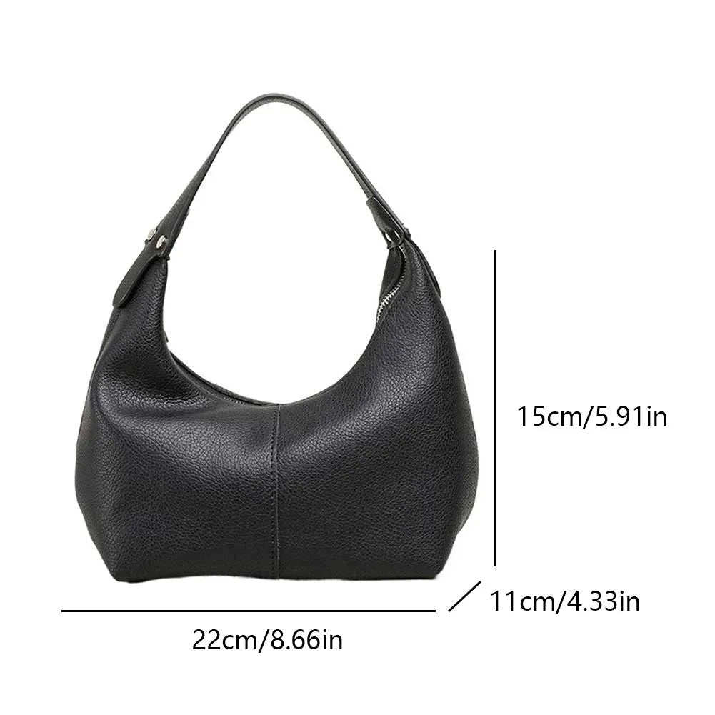 Luxury Handbags for Women 2024 Fashion Small Causal Tote Handbag Female Retro Vegan PU Leather Hobo Clutch Purses Shoulder Bag