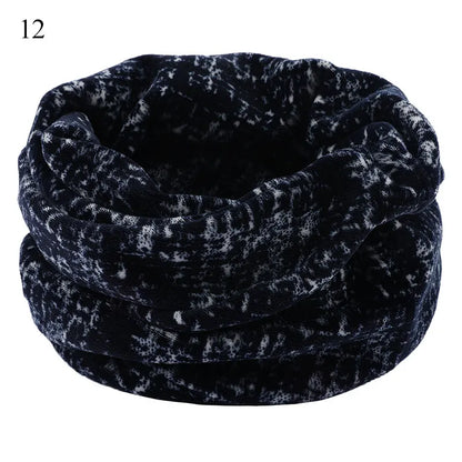 Winter Warm Soft Fleece Scarf Plush Neck Warmer For Women Men Print Floral Snood Scarves Unisex Tippet Neckerchief Shawl Wrap