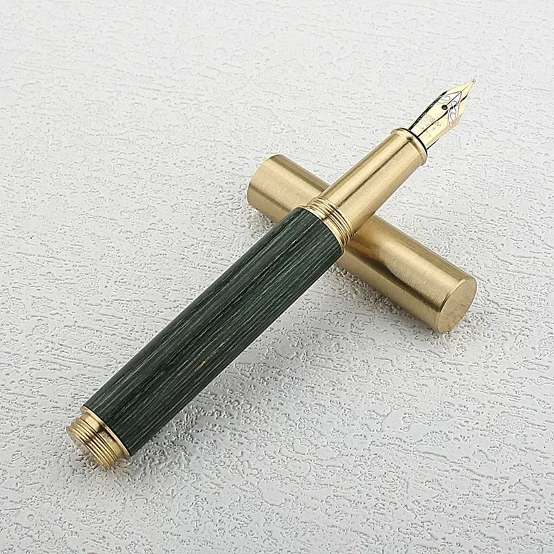 1PC Mini Wood Fountain Pen 0.5MM F Nib Stationery Office School Supplies Writing Ink Pens