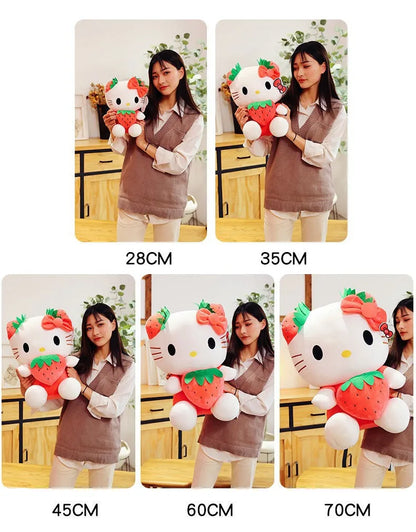 22-45cm Kawaii Hello Kitty Plush Toys Anime Kawaii Pillow Doll Stuffed Animal Children Plushies Decoration Peluche Birthday Gift