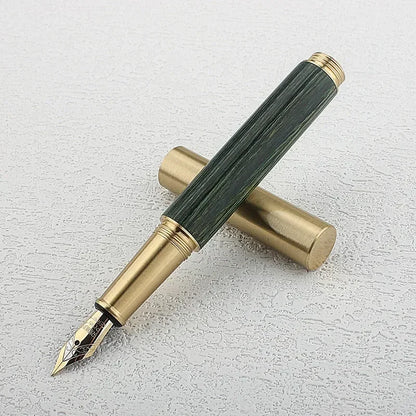 1PC Mini Wood Fountain Pen 0.5MM F Nib Stationery Office School Supplies Writing Ink Pens