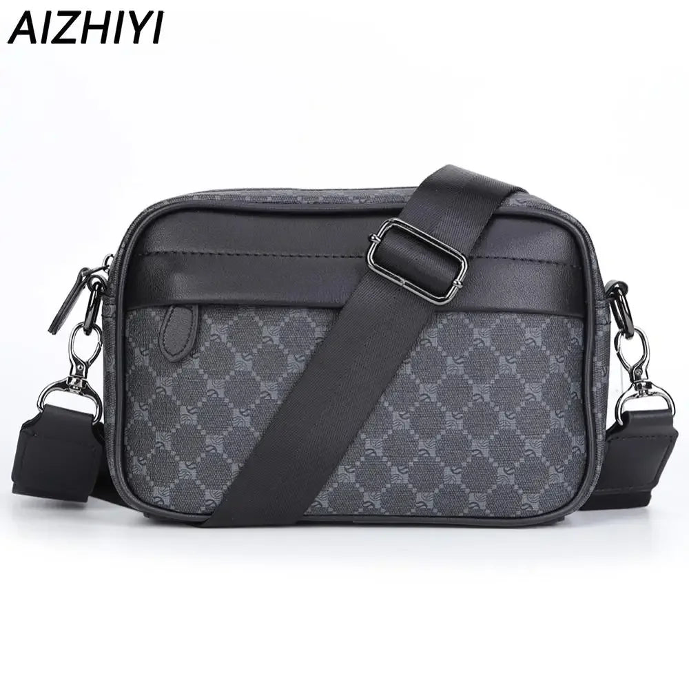 Business Shoulder Bag for Men PU Leather Messenger Bag Male Casual Sling Belt Crossbody Bags Man Design Handbag Purse Men's Bag