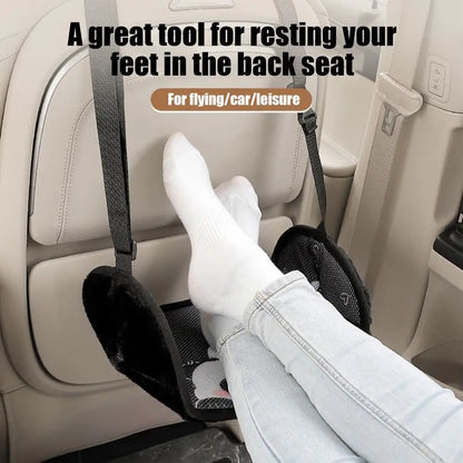 Foot Hammock Carseat Adjustable Rear Seat Footrest Cute Airplane Foot Rest Adjustable Car Travel Footrest Hammock Toddler Foot