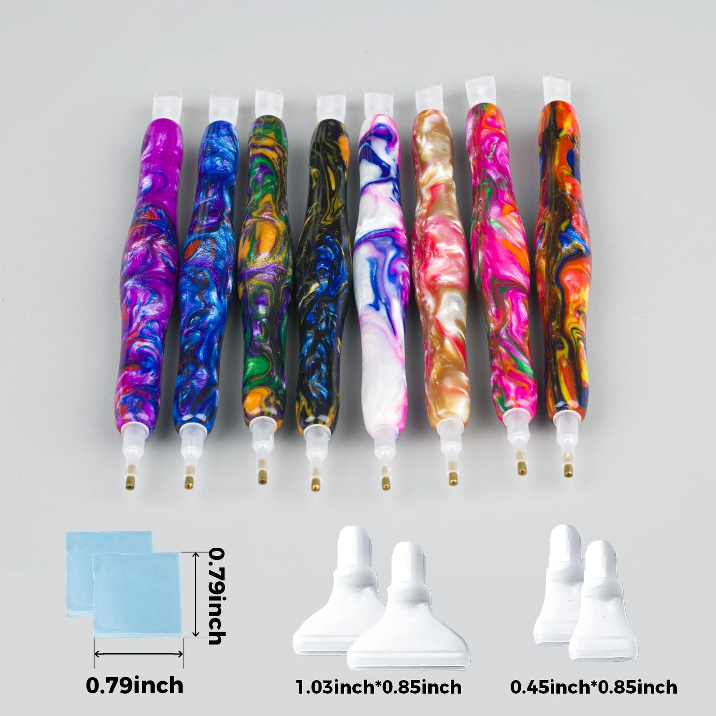 8 Pcs/Set 5D Resin Diamond Painting Pens Diamond Painting Tools and Accessories Nail Tools Handmade DIY for Beginners