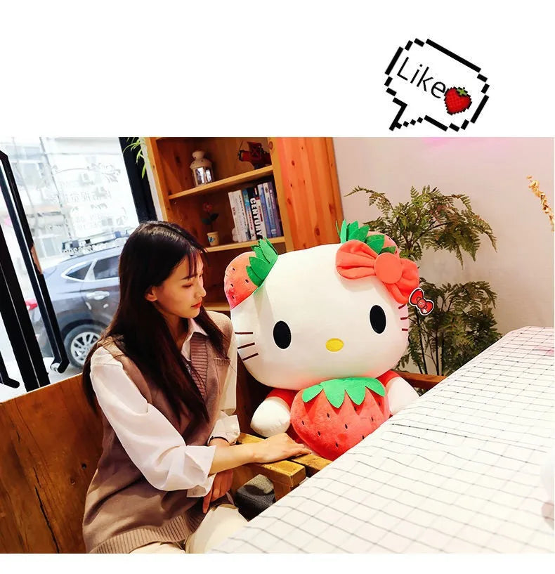 22-45cm Kawaii Hello Kitty Plush Toys Anime Kawaii Pillow Doll Stuffed Animal Children Plushies Decoration Peluche Birthday Gift