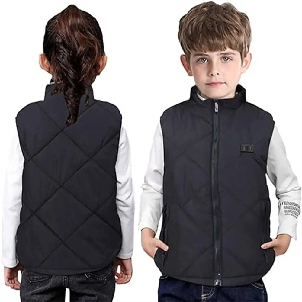 Heated Vest for Boys Girls 13 Heating Zones Heated Body Warmer Kids Gilet USB Charging Heated Waistcoat Washable