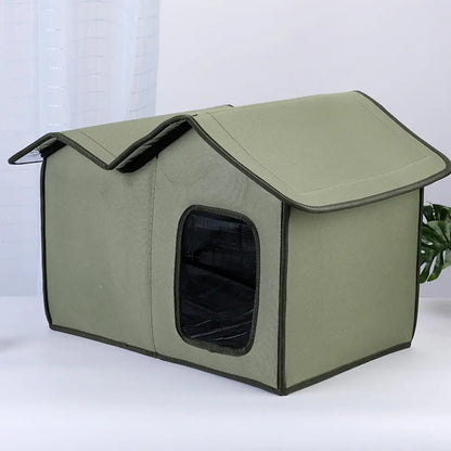 Cat House Waterproof Outdoor Winter Warm Pet Cat Cave Sleeping Beds Tent Home Foldable and Washable for Small Dog Puppy Supplies