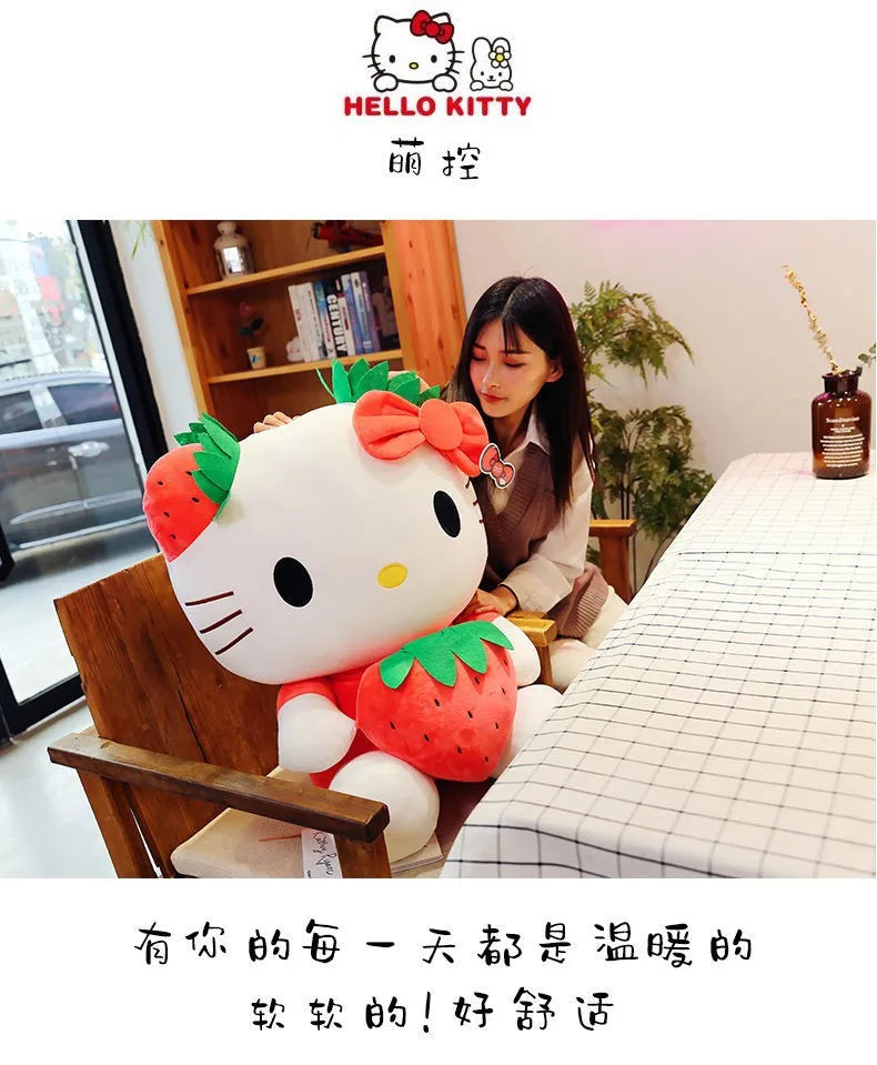 22-45cm Kawaii Hello Kitty Plush Toys Anime Kawaii Pillow Doll Stuffed Animal Children Plushies Decoration Peluche Birthday Gift