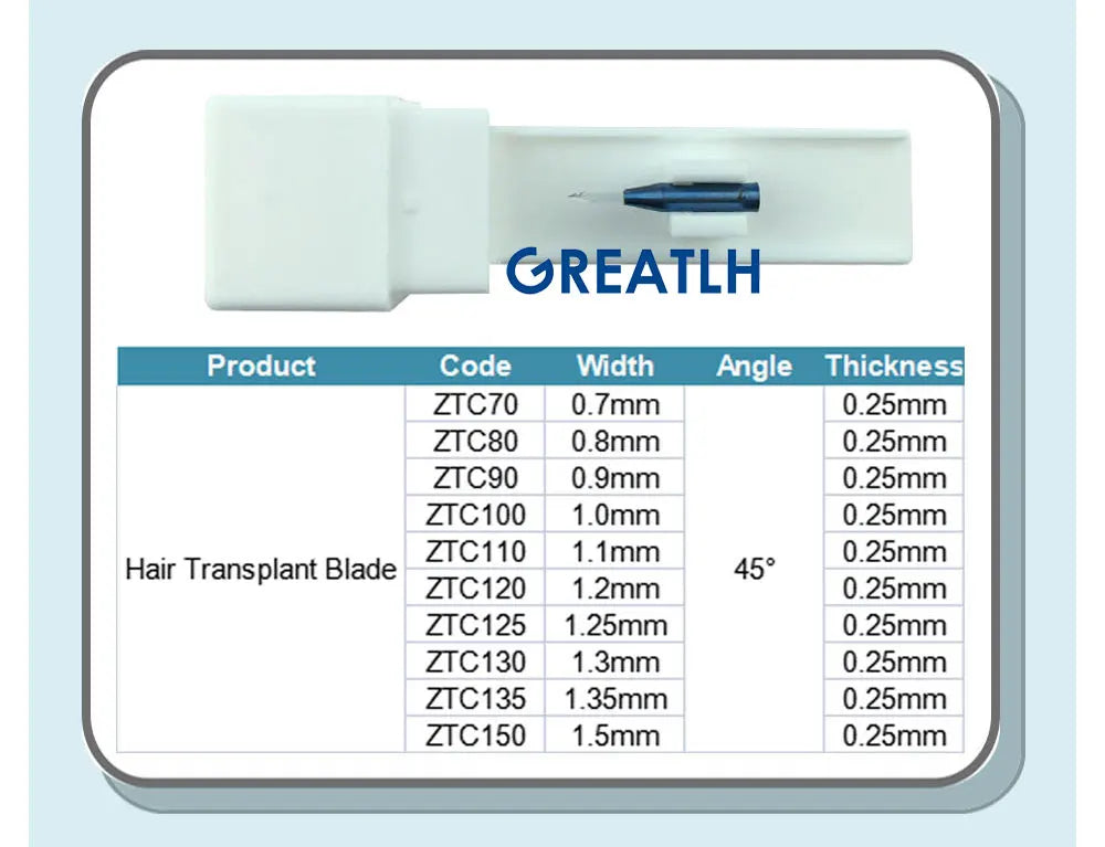 Sapphire Blade Extraction Planting Hair Implant Pen Hair Transplant Implanter Pen Stainless Steel Handle