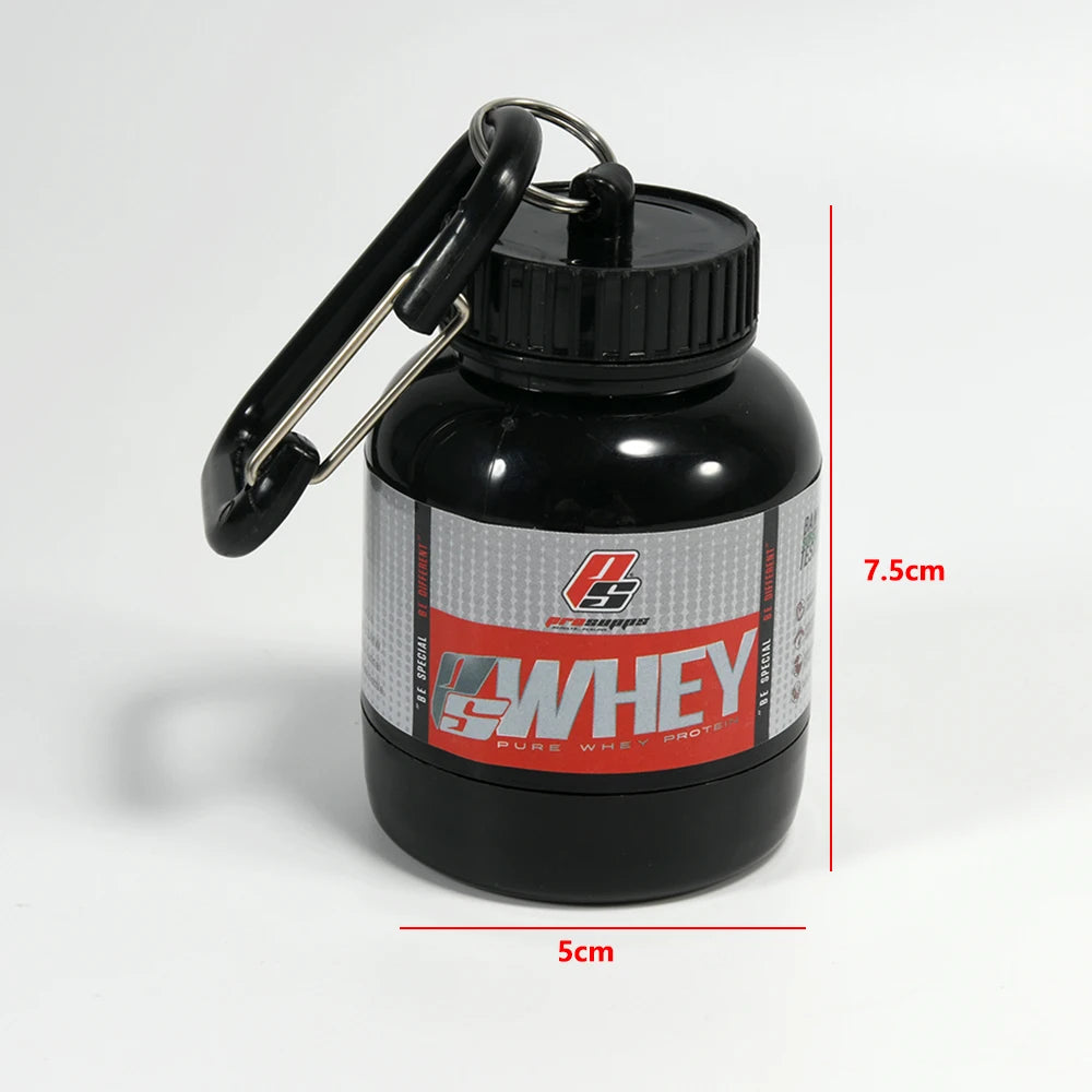 ZK30 protein powder container pill organizer Protein Keychain Sport nutrition Water bottle sport Whey protein key chain