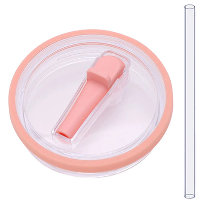 1 Set 40Oz Tumbler Flip Straw Lid Replacement Fit For Stanley Quencher Spill Proof Splash Resistant Tumbler Lids Straw Cap Cover