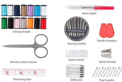 Handicraft DIY Sewing Kit Home Travel Set Sewing Tool Box Travel Lady Scissors Women G149