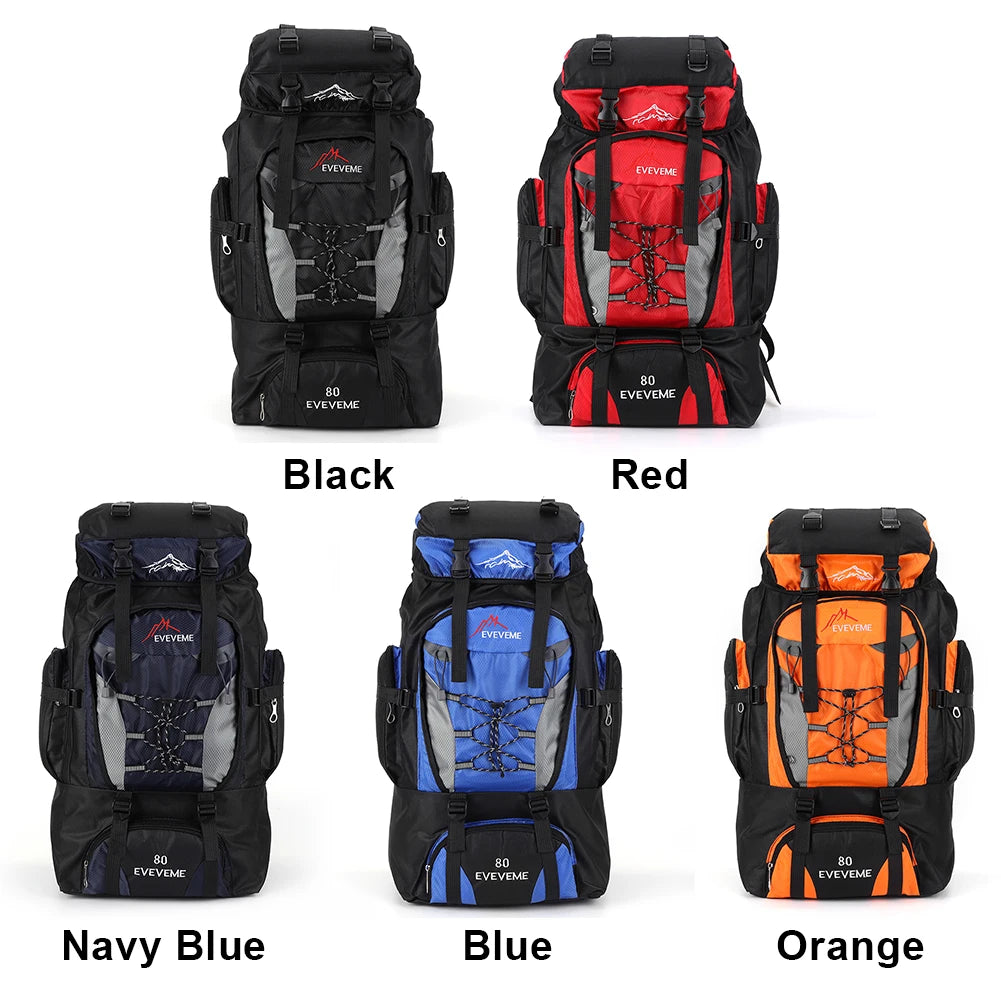 80L Travel Backpack Camping Bag For Men Large Hiking Bag Tourist Rucksack Waterproof Outdoor Sports Climbing Mountaineering Bags