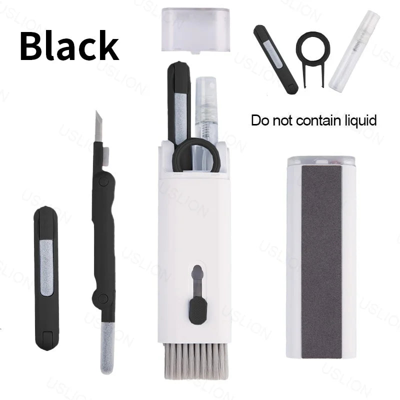 7 in 1 Cleaning Kit Computer Keyboard Cleaner Brush Earphones Cleaning Pen For Headset IPad Phone Cleaning Tools Keycap Puller ﻿