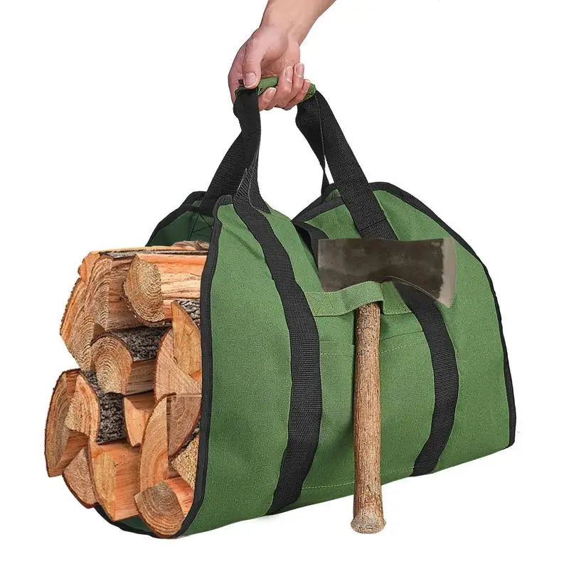 Transport Heavy Duty Log Storage Bag Carrying Fireplace Universal Wood Carrier Indoor Outdoor Firewood Tote Large Capacity