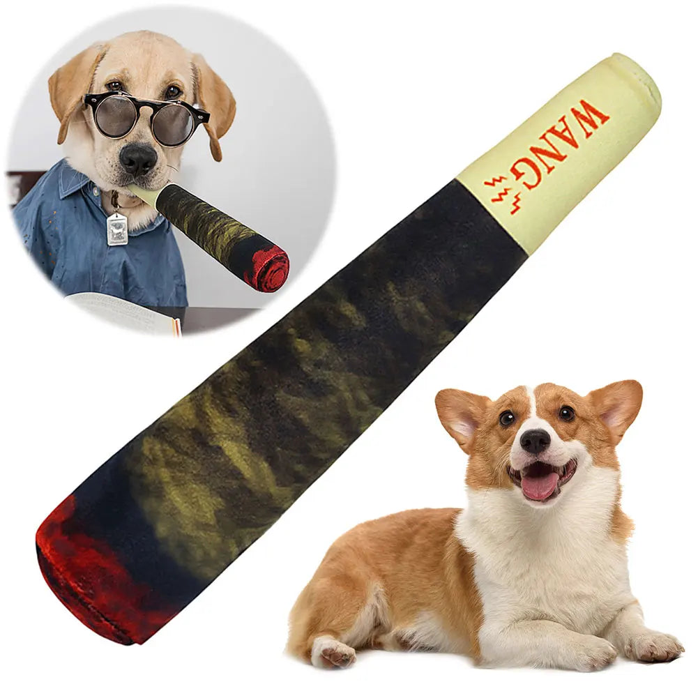 Dog Simulation Cigar Plush Sound Puppy Toys Green Stick Dogs Pet Chew Bite Toy With Squeake Stuffed Raw Dog Joint Toys Spot Good