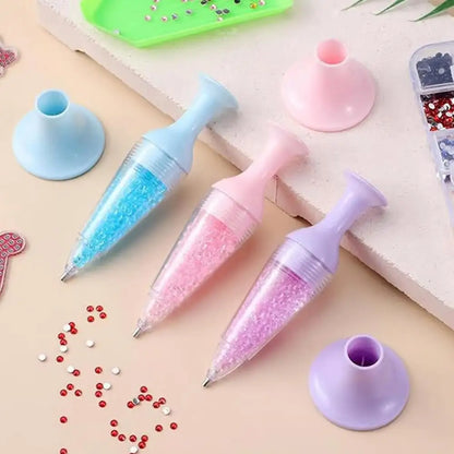 Point Drill Pen 5D Diamond Vase Pen Flower Pot Shaped Nail Point Pen Diamond Picture Tools Diamond Dotting Tool for Art Crafts