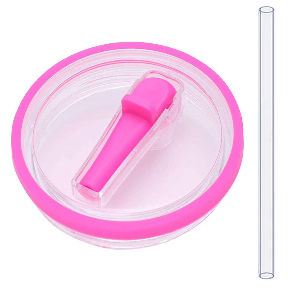 1 Set 40Oz Tumbler Flip Straw Lid Replacement Fit For Stanley Quencher Spill Proof Splash Resistant Tumbler Lids Straw Cap Cover