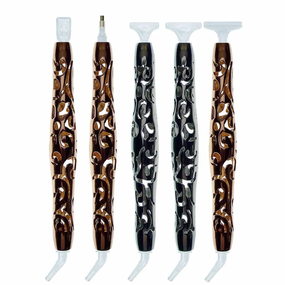 Diamond Painting Tool, Hollow Pattern, Fast Dot Diamond Pen, Multifunctional Head Set, Aluminum Alloy