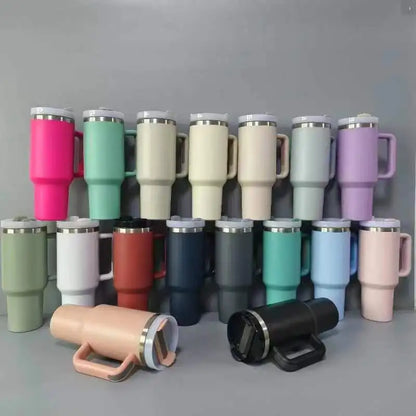 24pack 40oz NEW Stainless Steel Vacuum Insulated Tumbler with Lid and Straw for Water, Iced Tea or Coffee bulk wholesale no logo