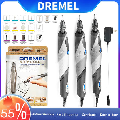 4 IN 1 Mini Rotary Tool Dremel 2050 Power Tool 100V-240V 5 Gears Variable Speed Electric Grinder Jewelry Glass Engraver Pen