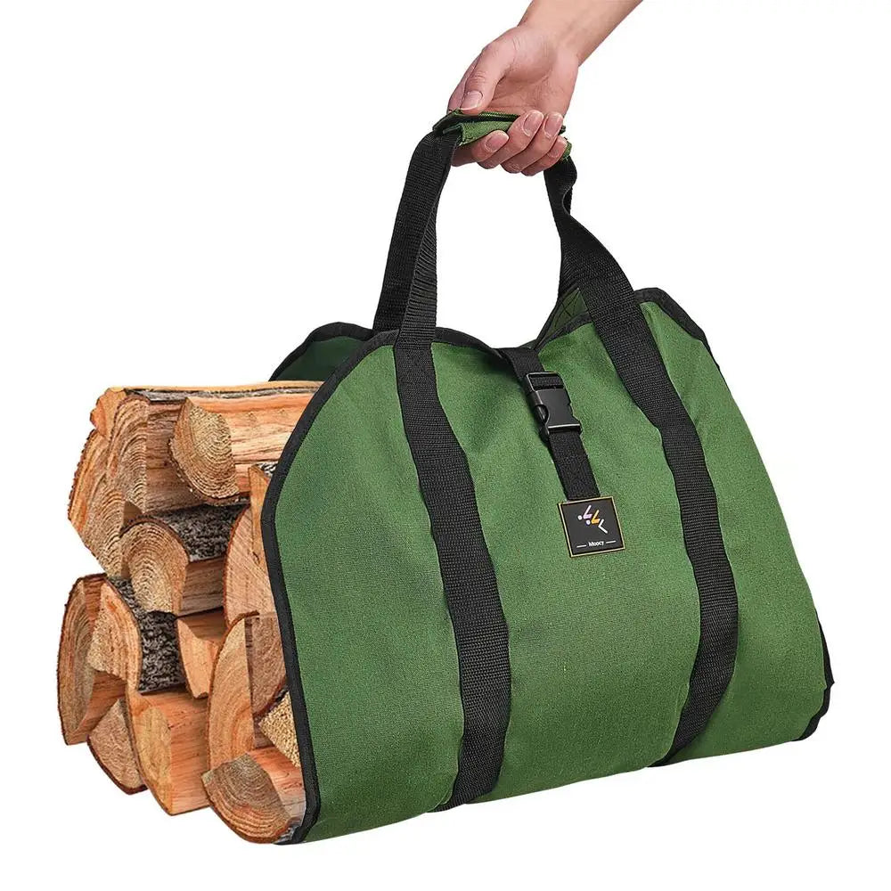 Transport Heavy Duty Log Storage Bag Carrying Fireplace Universal Wood Carrier Indoor Outdoor Firewood Tote Large Capacity