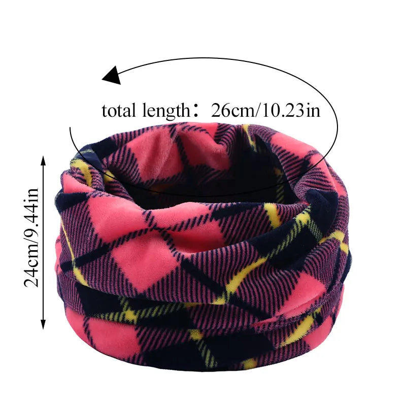 Winter Warm Soft Fleece Scarf Plush Neck Warmer For Women Men Print Floral Snood Scarves Unisex Tippet Neckerchief Shawl Wrap