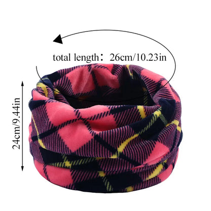 Winter Warm Soft Fleece Scarf Plush Neck Warmer For Women Men Print Floral Snood Scarves Unisex Tippet Neckerchief Shawl Wrap