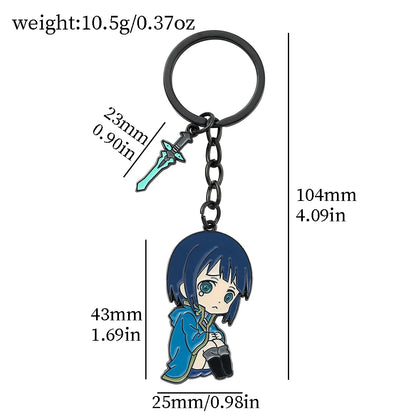 Anime Sword Art Online Metal Keychain Asuna Krito Kirigaya Kazuto Key Chain Jewelry Backpack Key Rings for Fans Gift Accessories